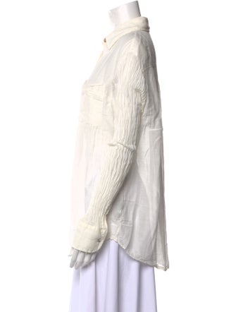 Raquel Allegra Long Sleeve Button-Up Top