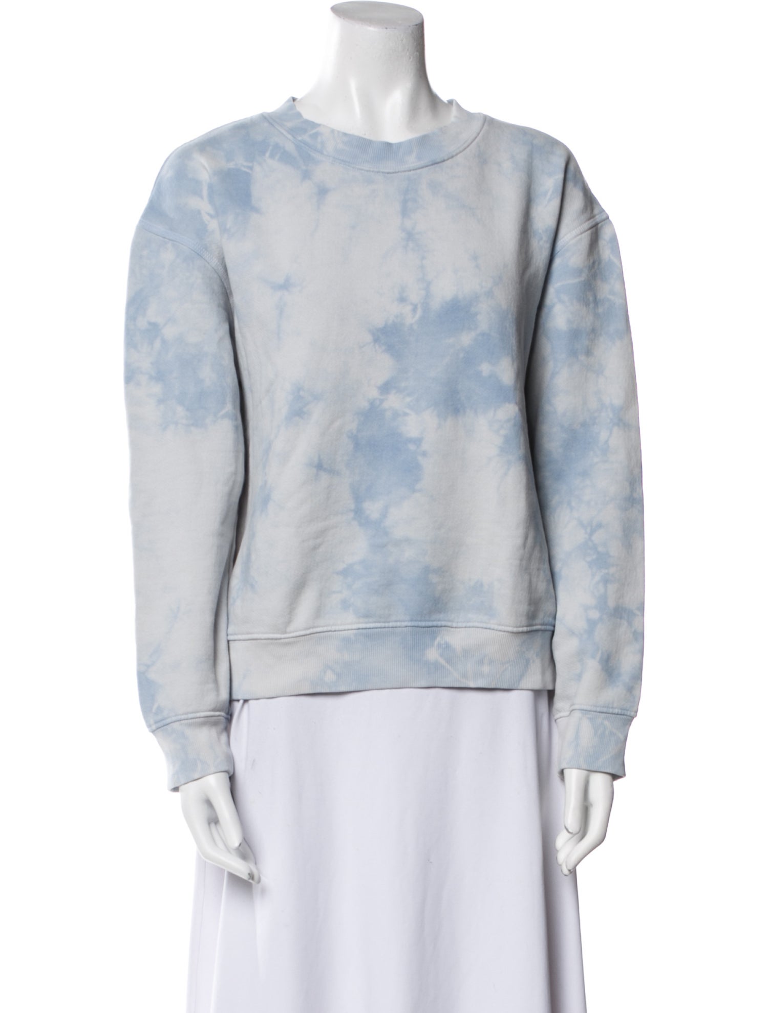 Raquel Allegra Tie-Dye Print Crew Neck Sweatshirt