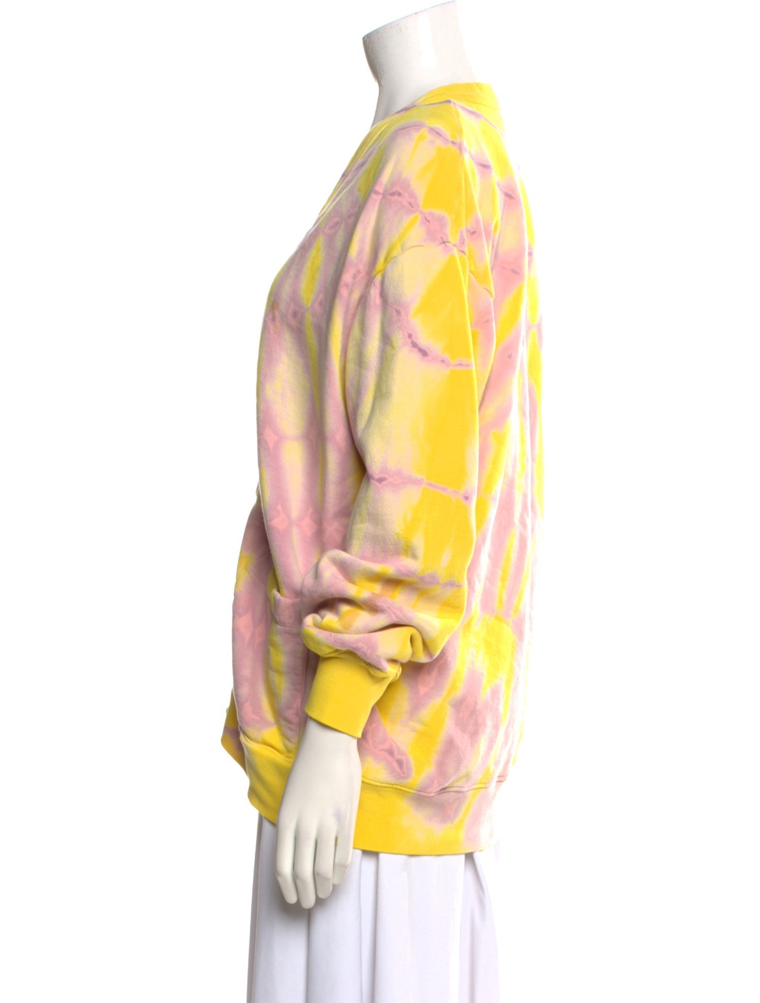 Raquel Allegra Printed V-Neck Sweater