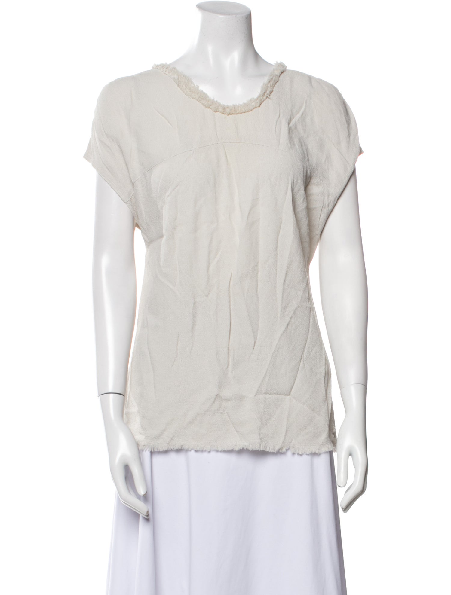 Raquel Allegra Scoop Neck Short Sleeve Top