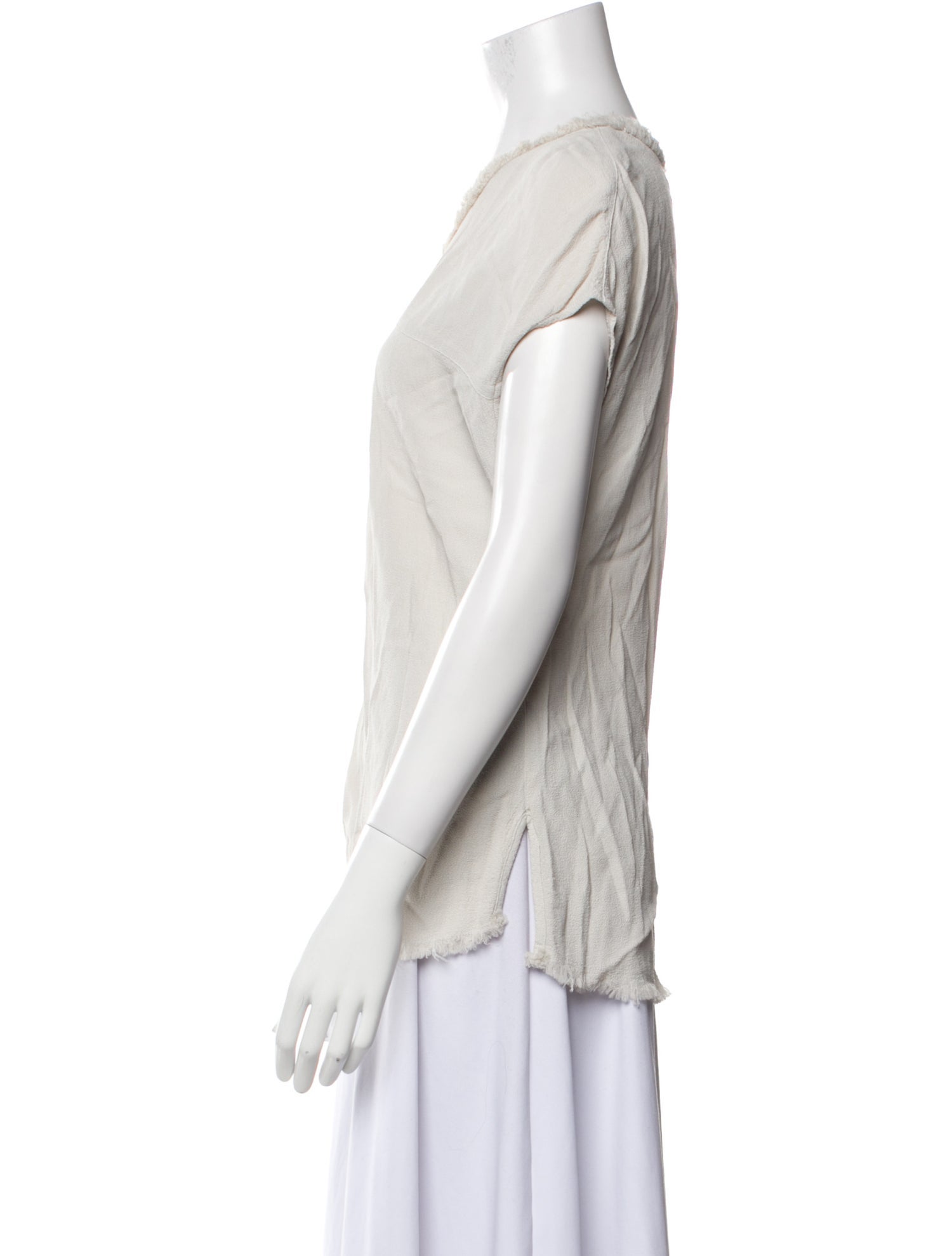 Raquel Allegra Scoop Neck Short Sleeve Top