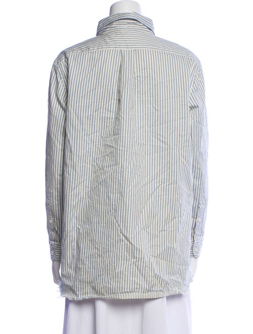 Raquel Allegra Striped Long Sleeve Button-Up Top