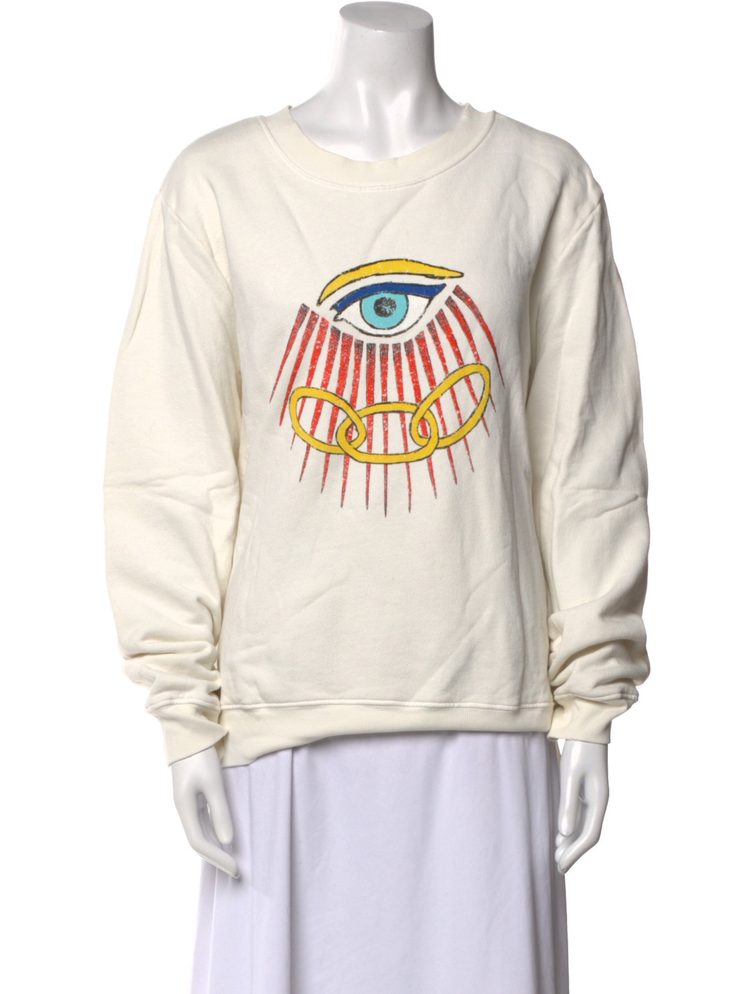 Raquel Allegra Graphic Print Crew Neck Sweatshirt