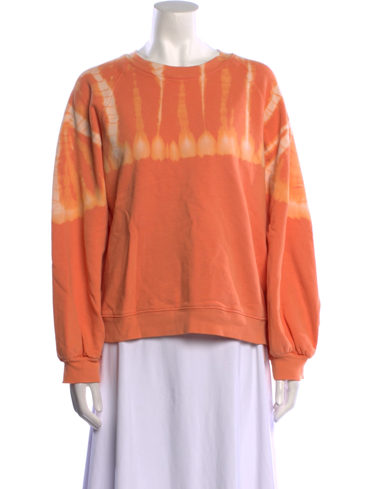 Raquel Allegra Tie-Dye Print Crew Neck Sweatshirt