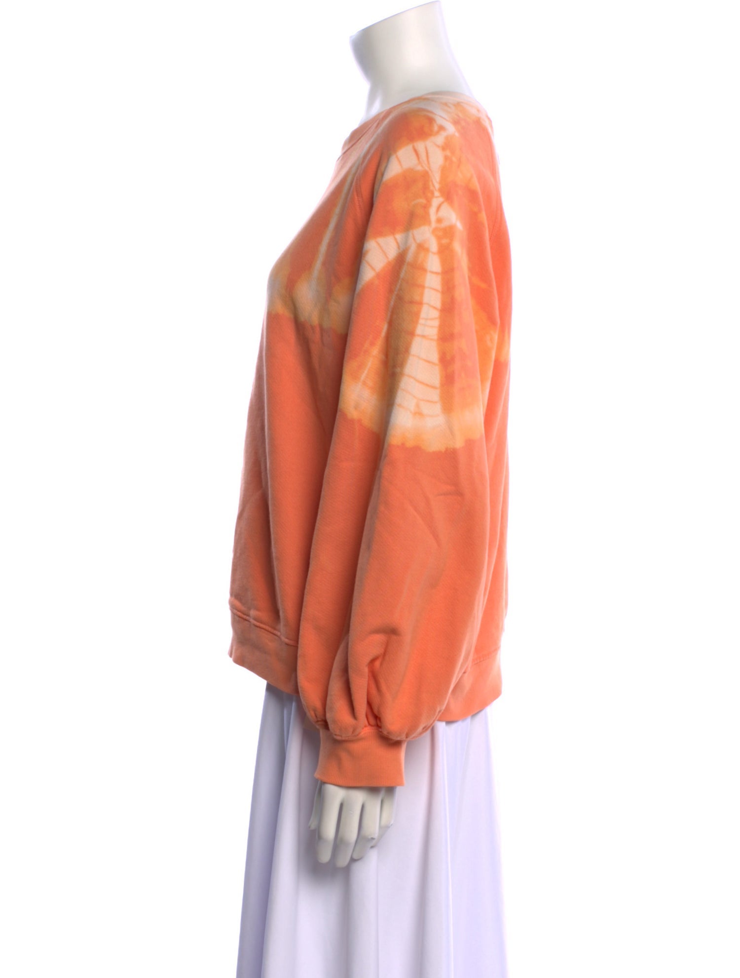 Raquel Allegra Tie-Dye Print Crew Neck Sweatshirt