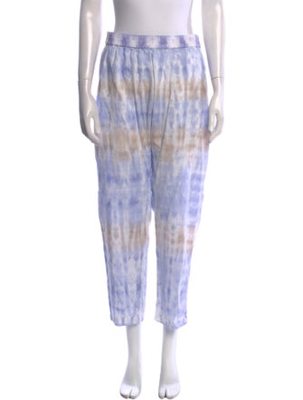 Raquel Allegra Tie-Dye Print Straight Leg Pants