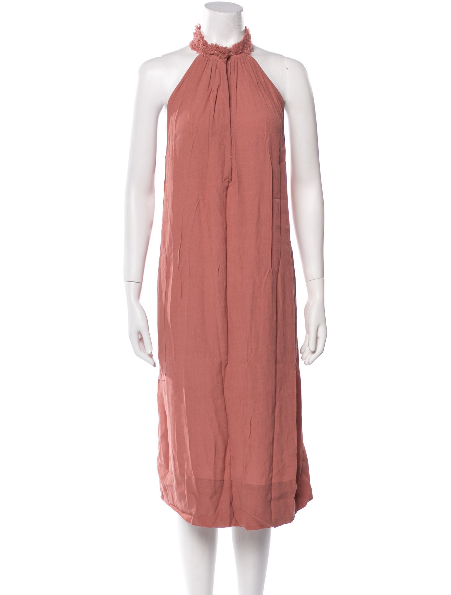 Raquel Allegra Halterneck Midi Length Dress