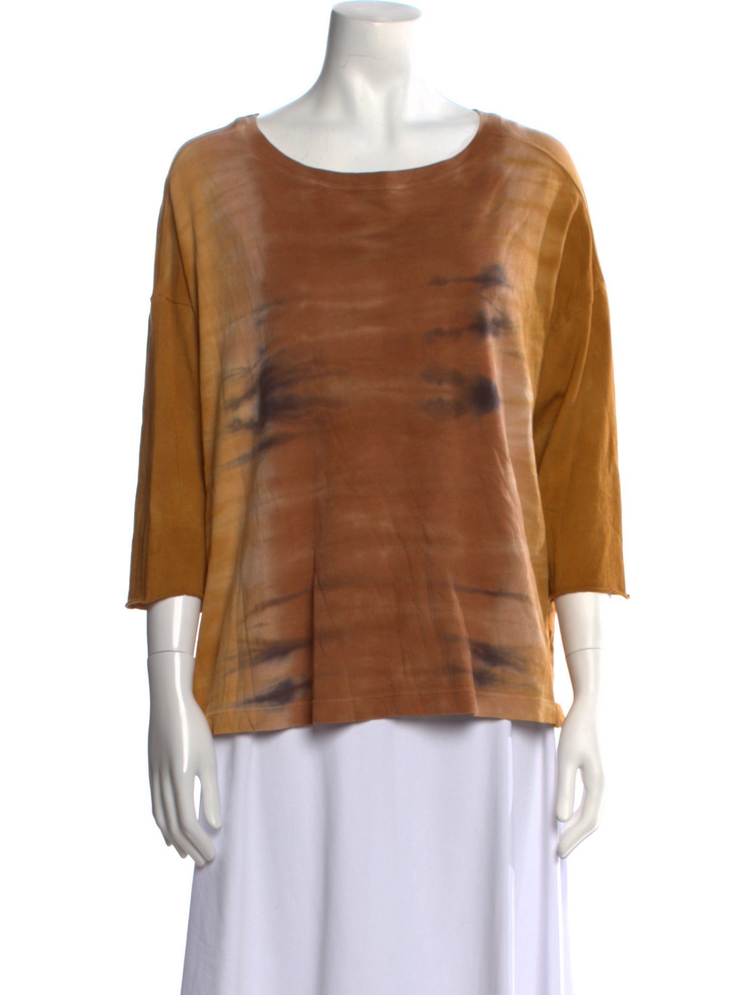Raquel Allegra Tie-Dye Print Scoop Neck Sweatshirt