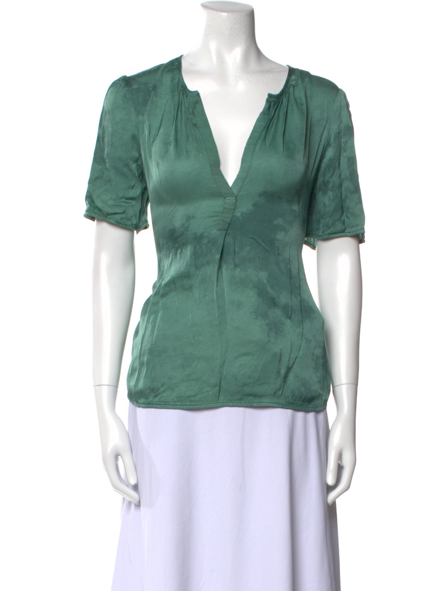 Raquel Allegra V-Neck Short Sleeve Top