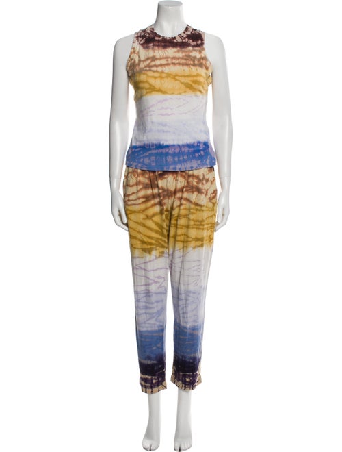 Raquel Allegra Tie-Dye Print Pant Set