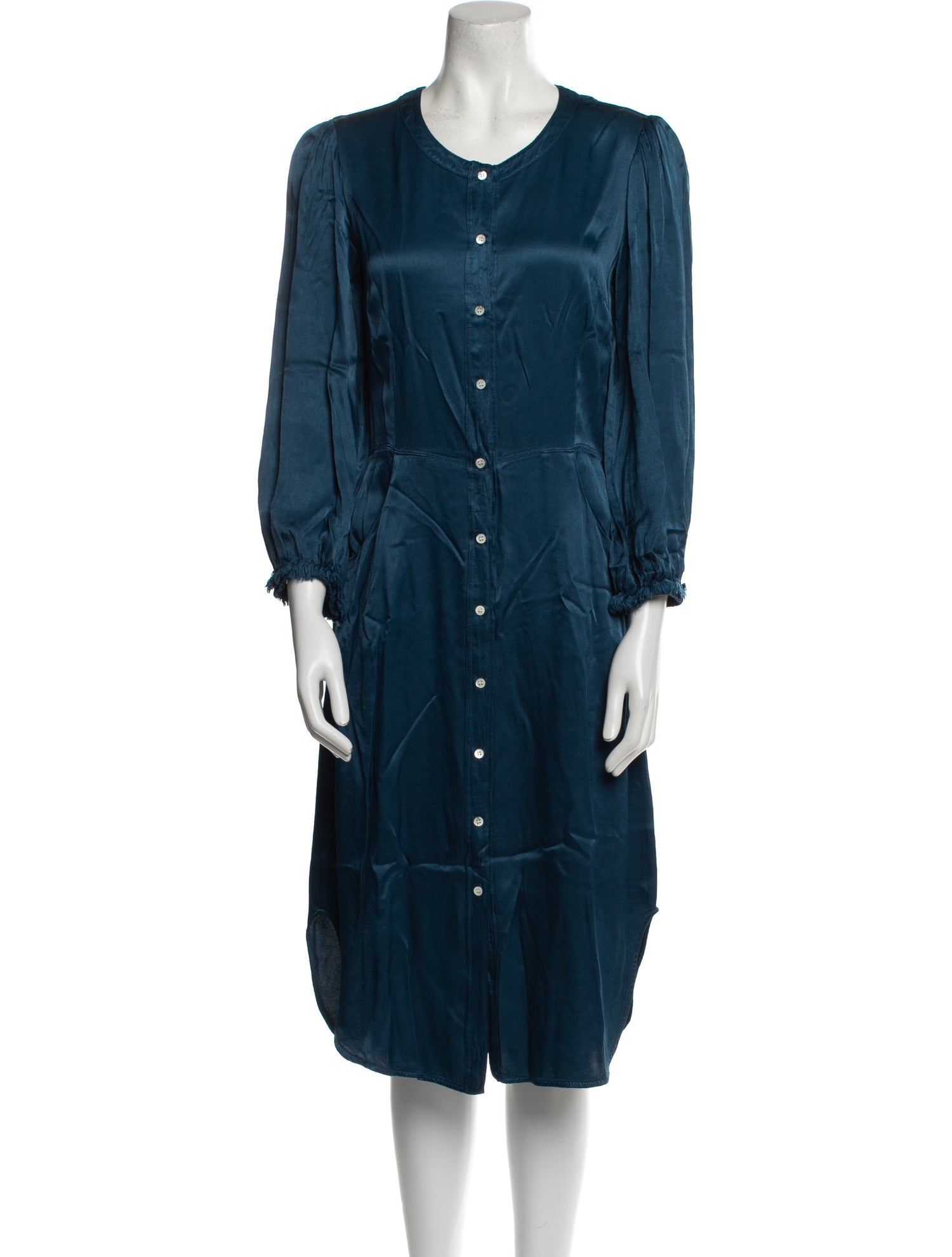 Raquel Allegra Scoop Neck Midi Length Dress