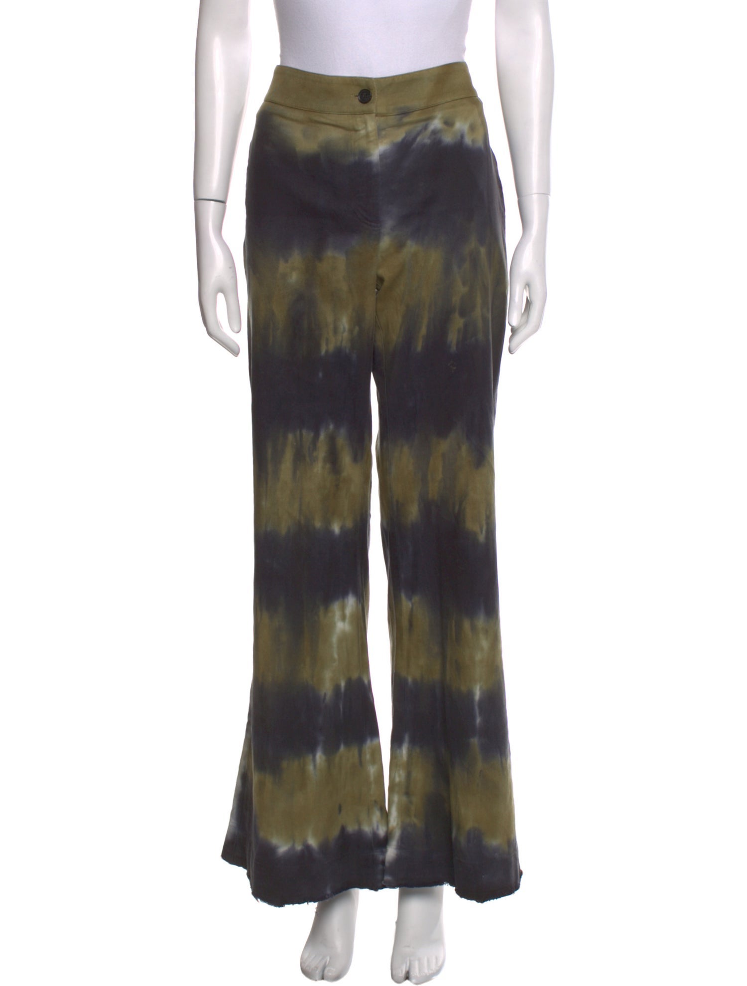 Raquel Allegra Tie-Dye Print Wide Leg Pants