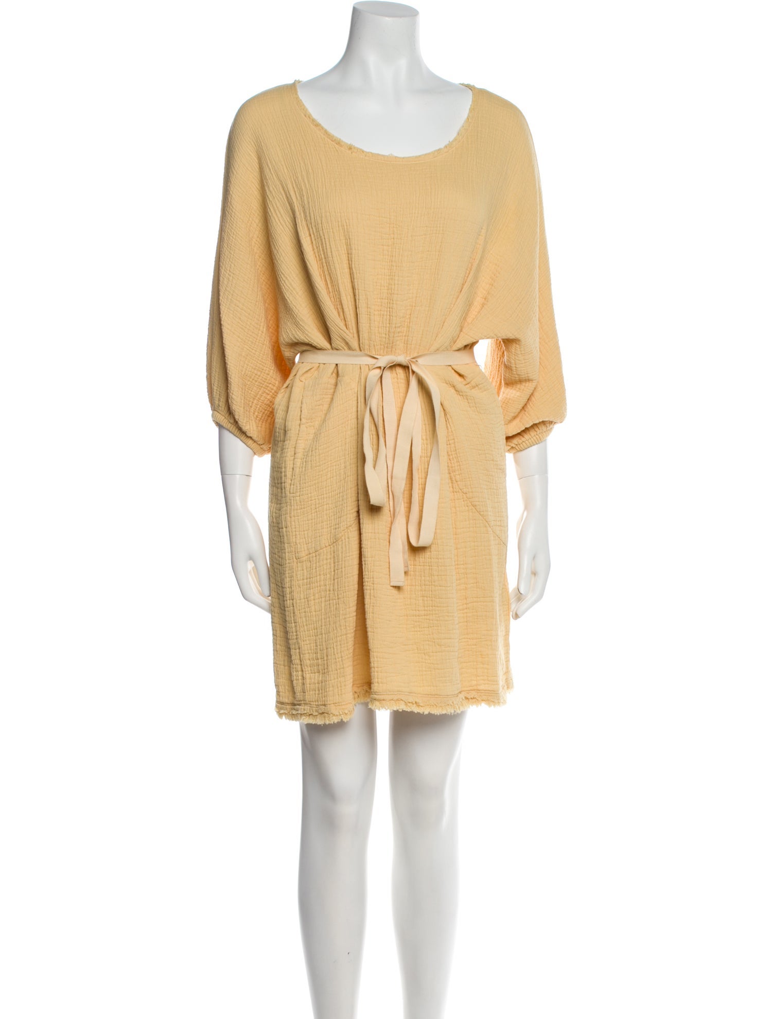 Raquel Allegra Scoop Neck Mini Dress