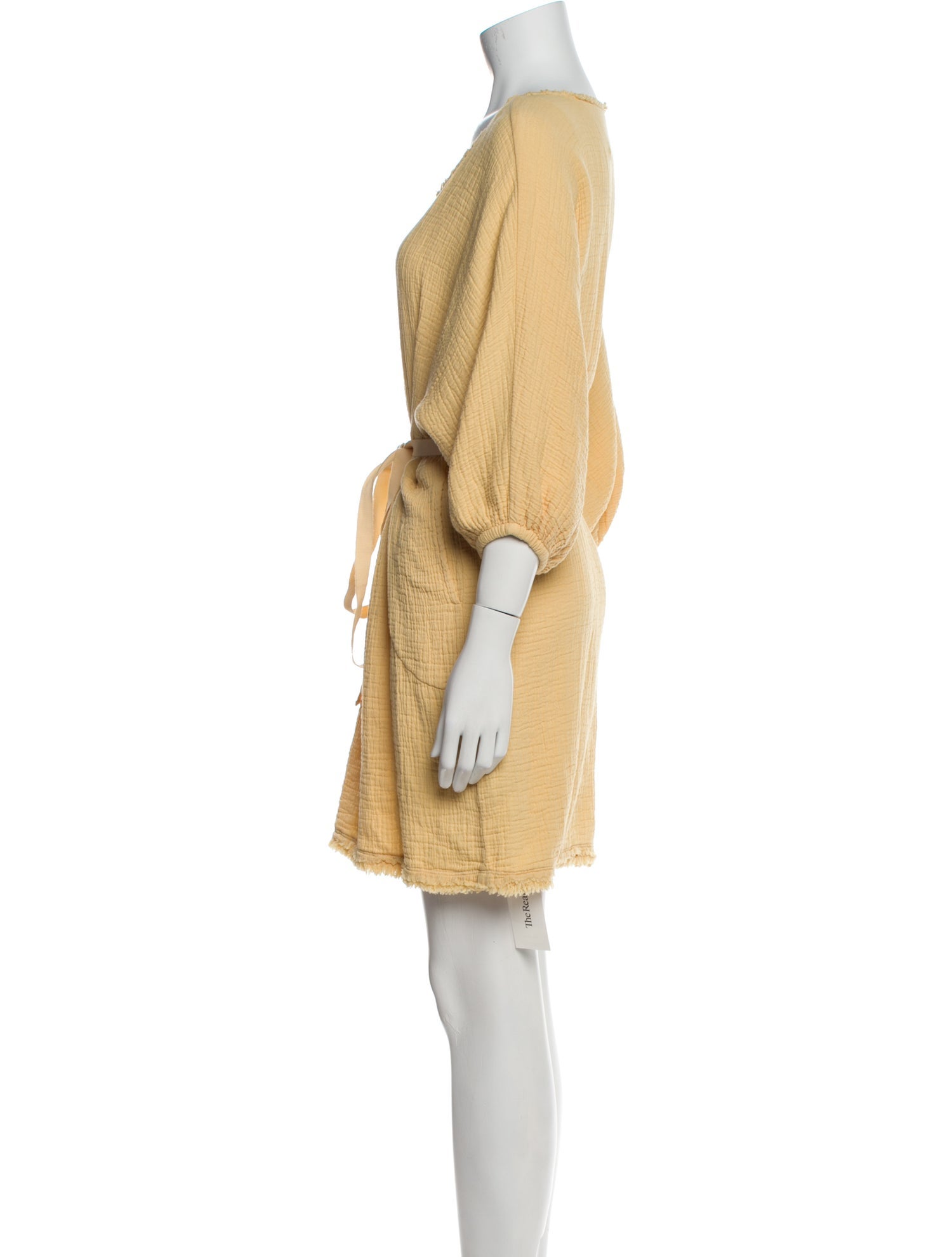 Raquel Allegra Scoop Neck Mini Dress