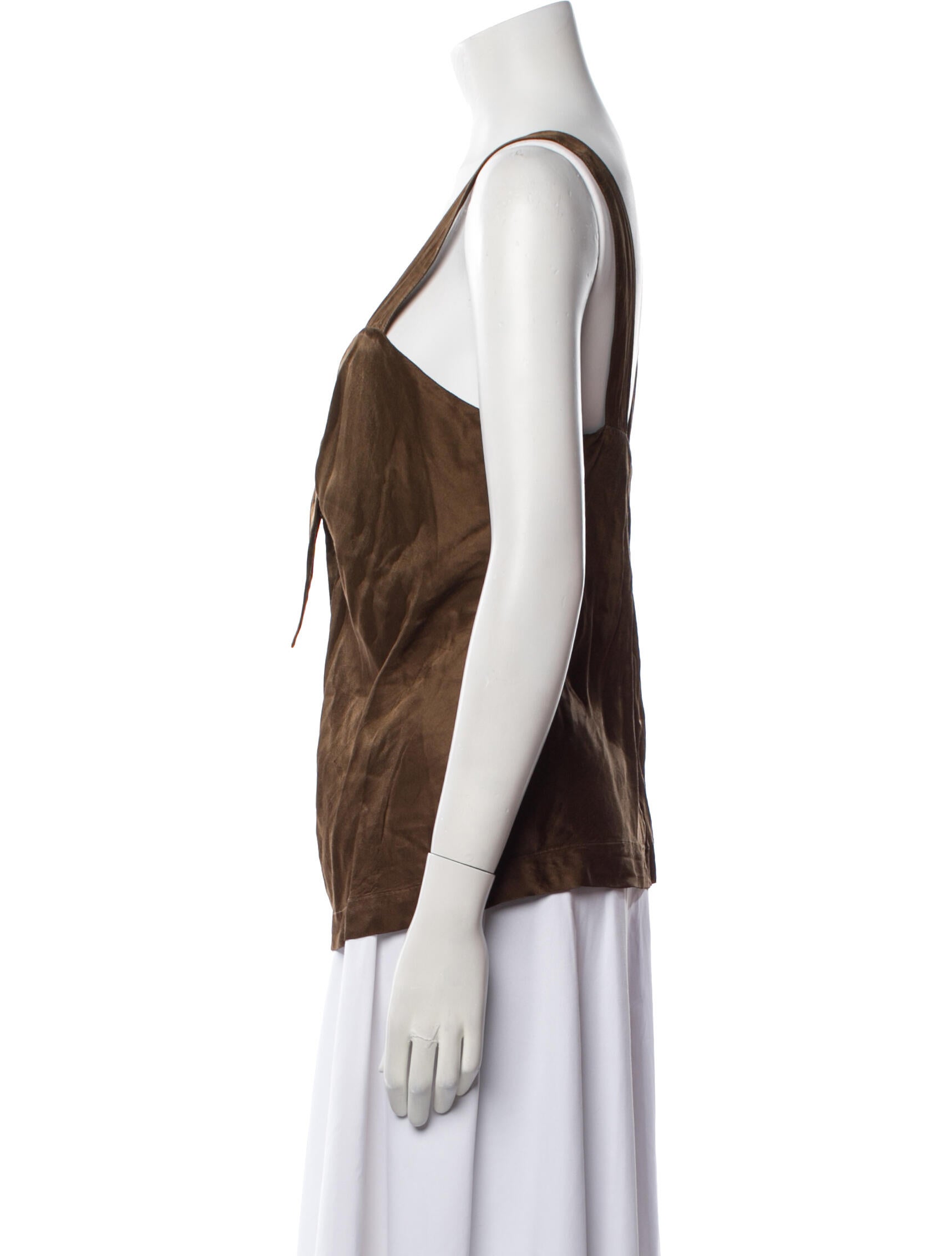 Raquel Allegra Square Neckline Sleeveless Top