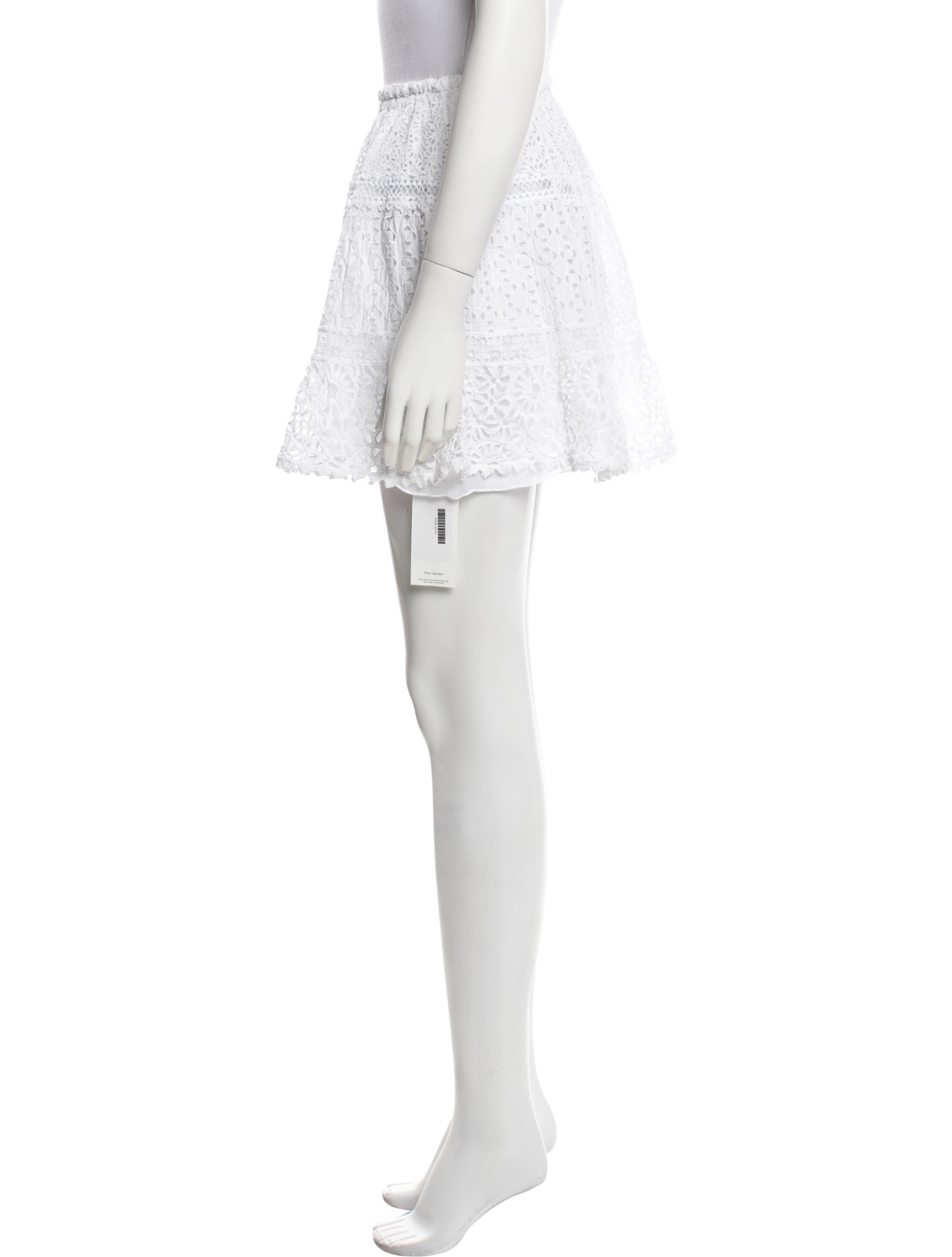 Raquel Allegra Lace Pattern Mini Skirt