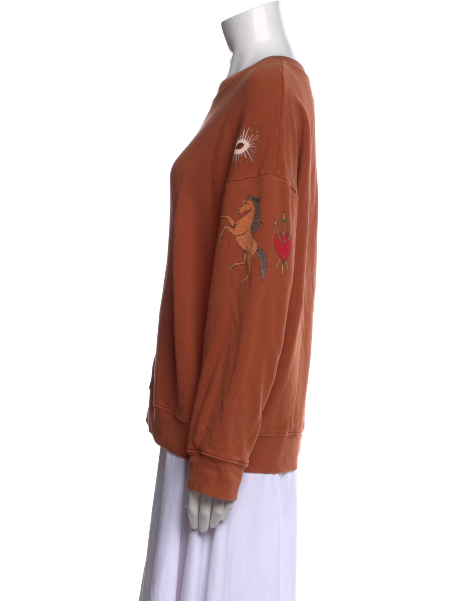 Raquel Allegra Crew Neck Long Sleeve Sweatshirt