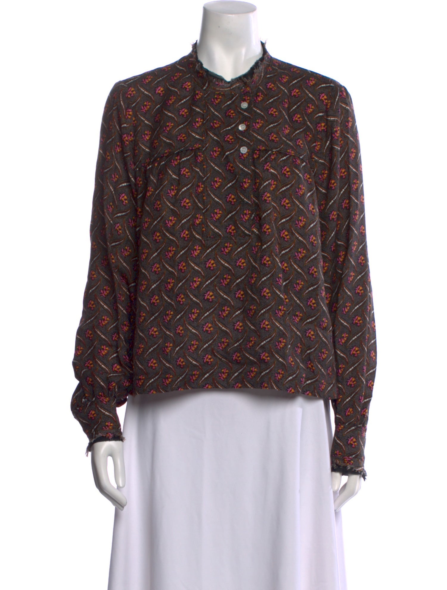 Raquel Allegra Silk Printed Blouse