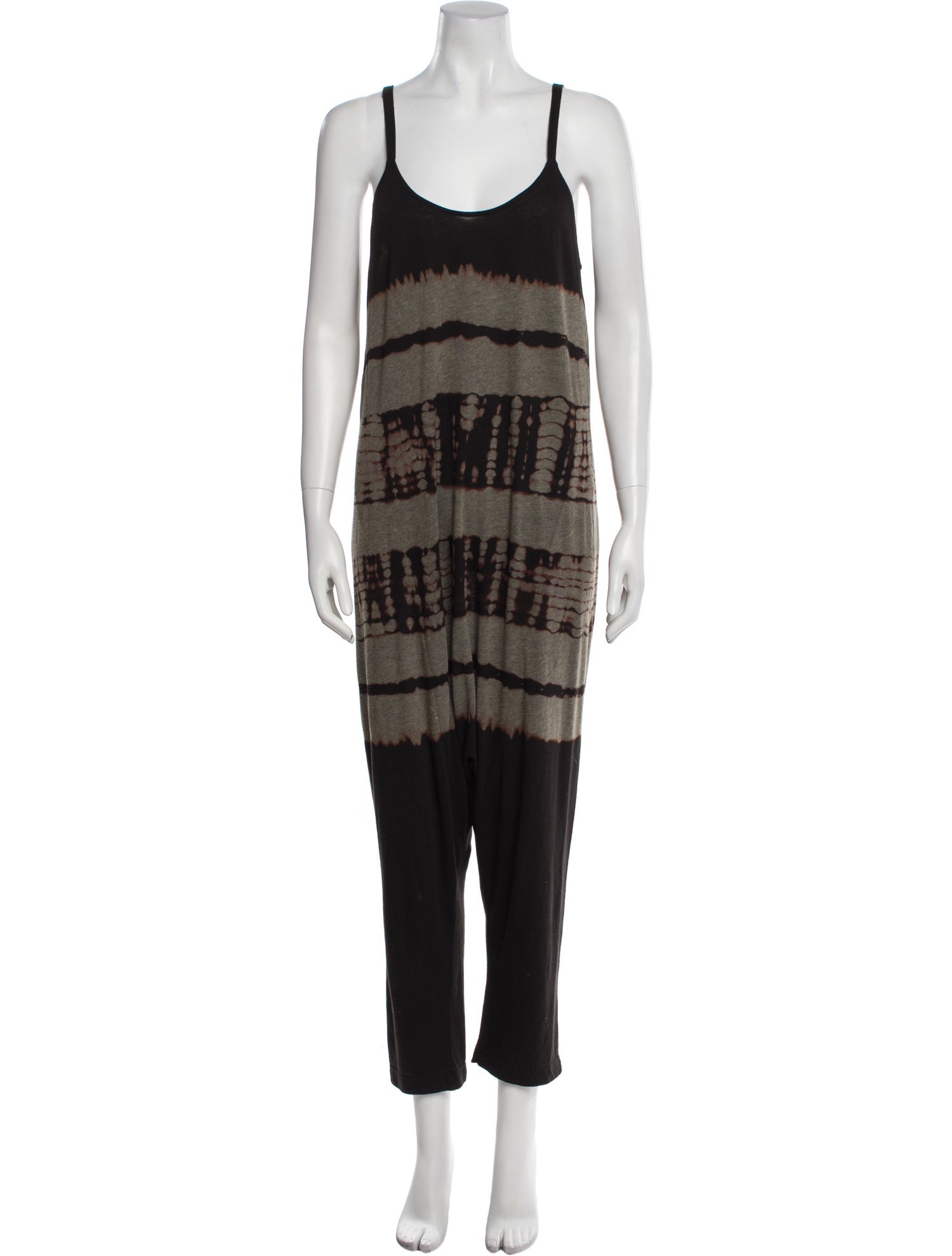 Raquel Allegra Tie-Dye Print Scoop Neck Jumpsuit