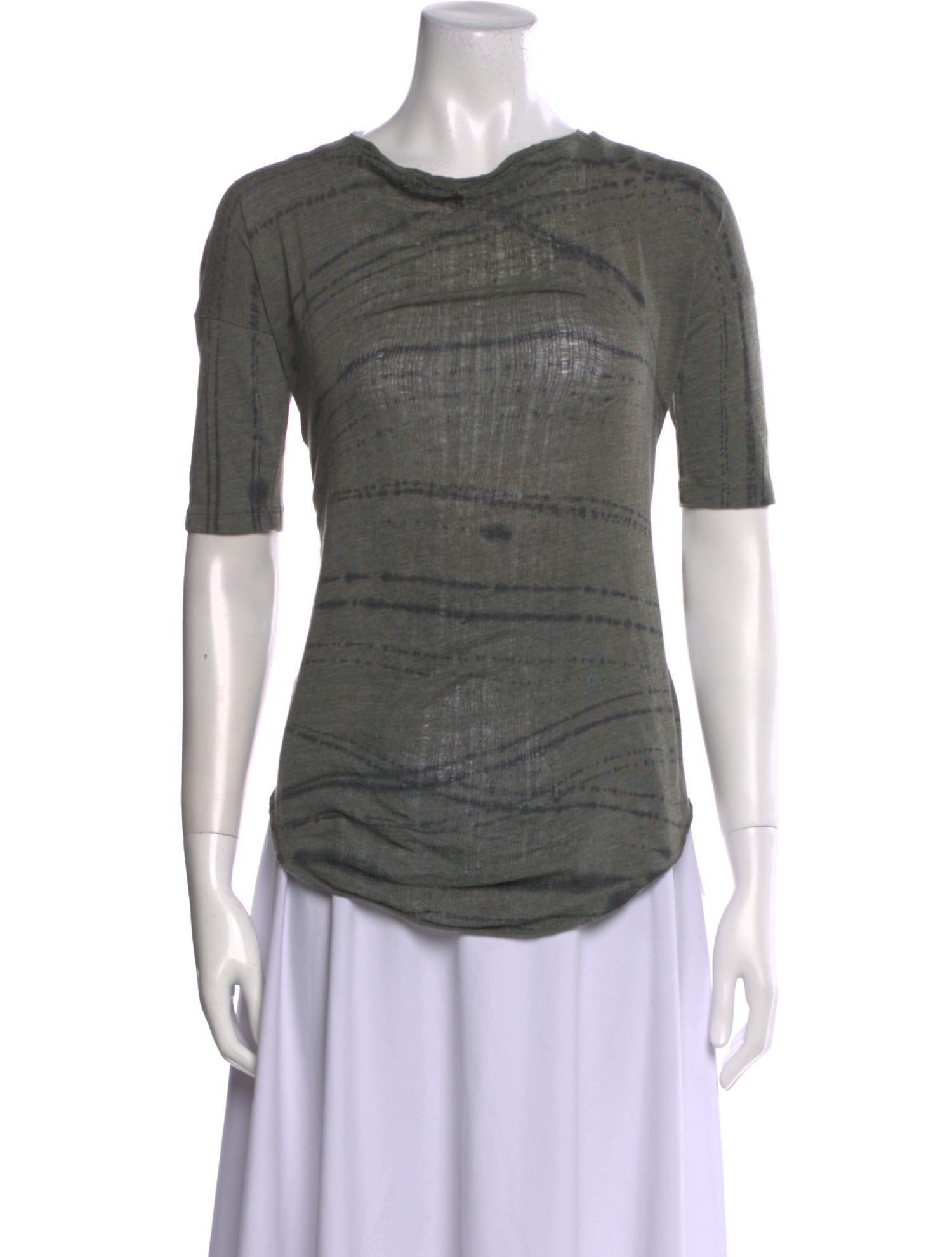 Raquel Allegra Scoop Neck Short Sleeve T-Shirt