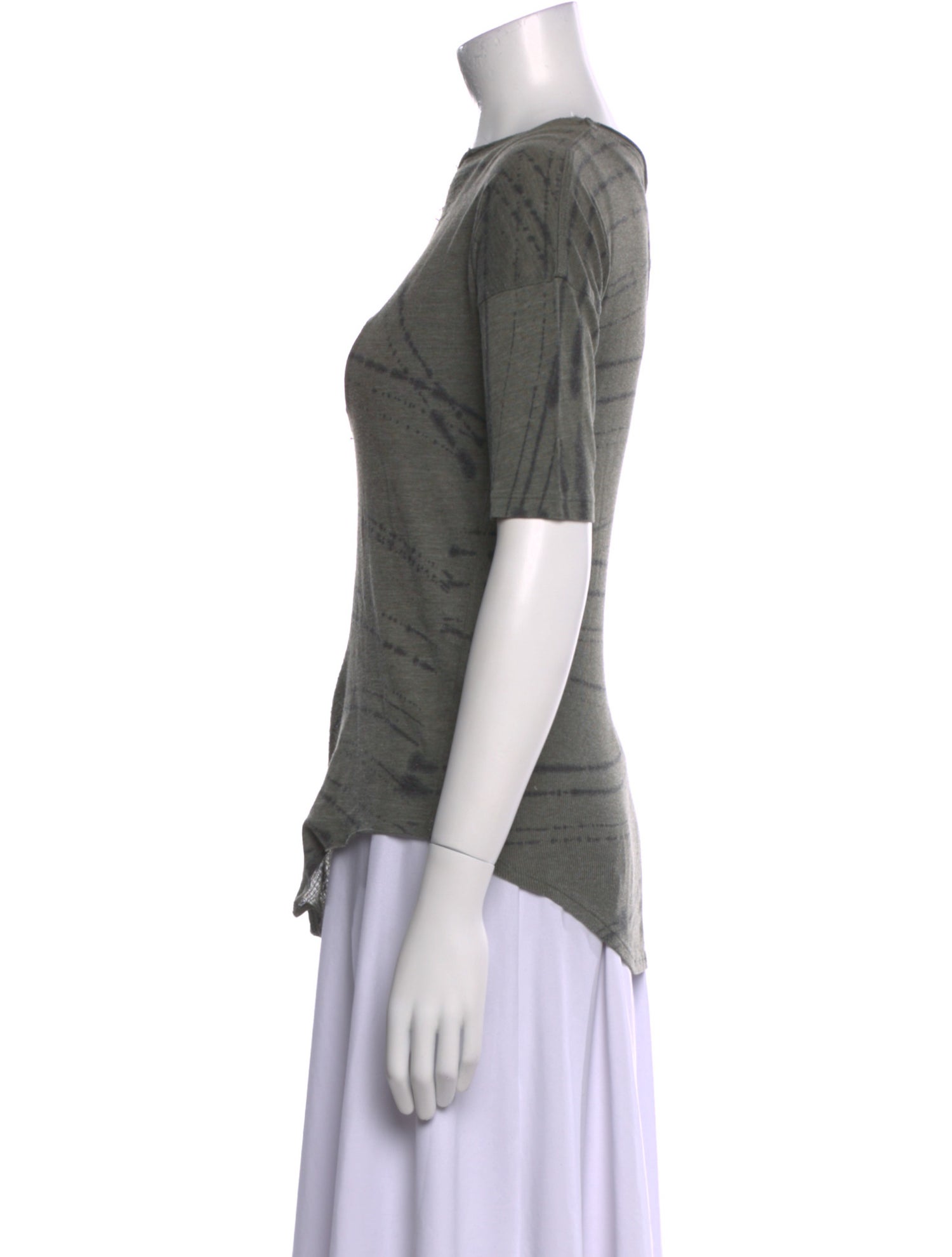 Raquel Allegra Scoop Neck Short Sleeve T-Shirt