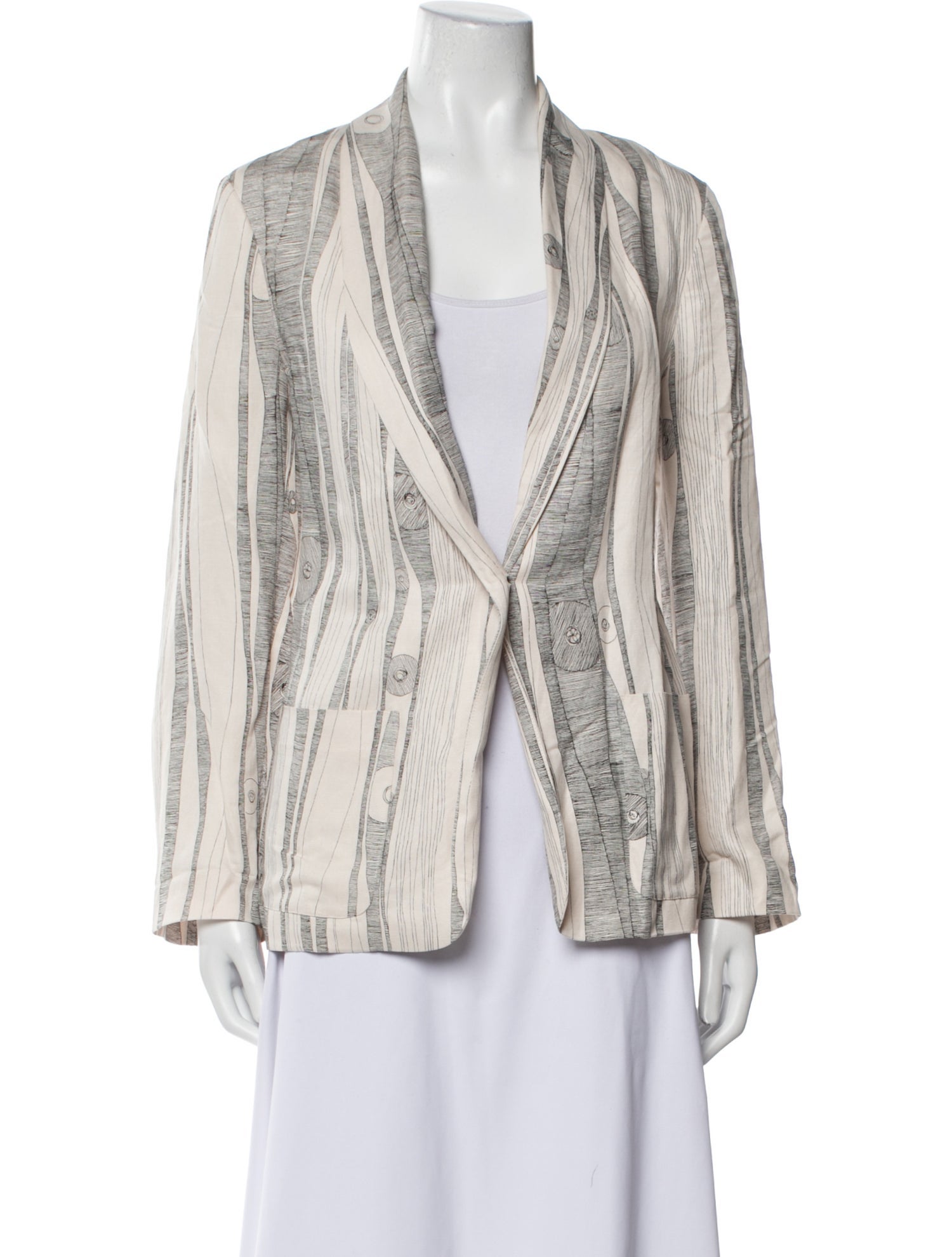 Raquel Allegra Linen Striped Jacket