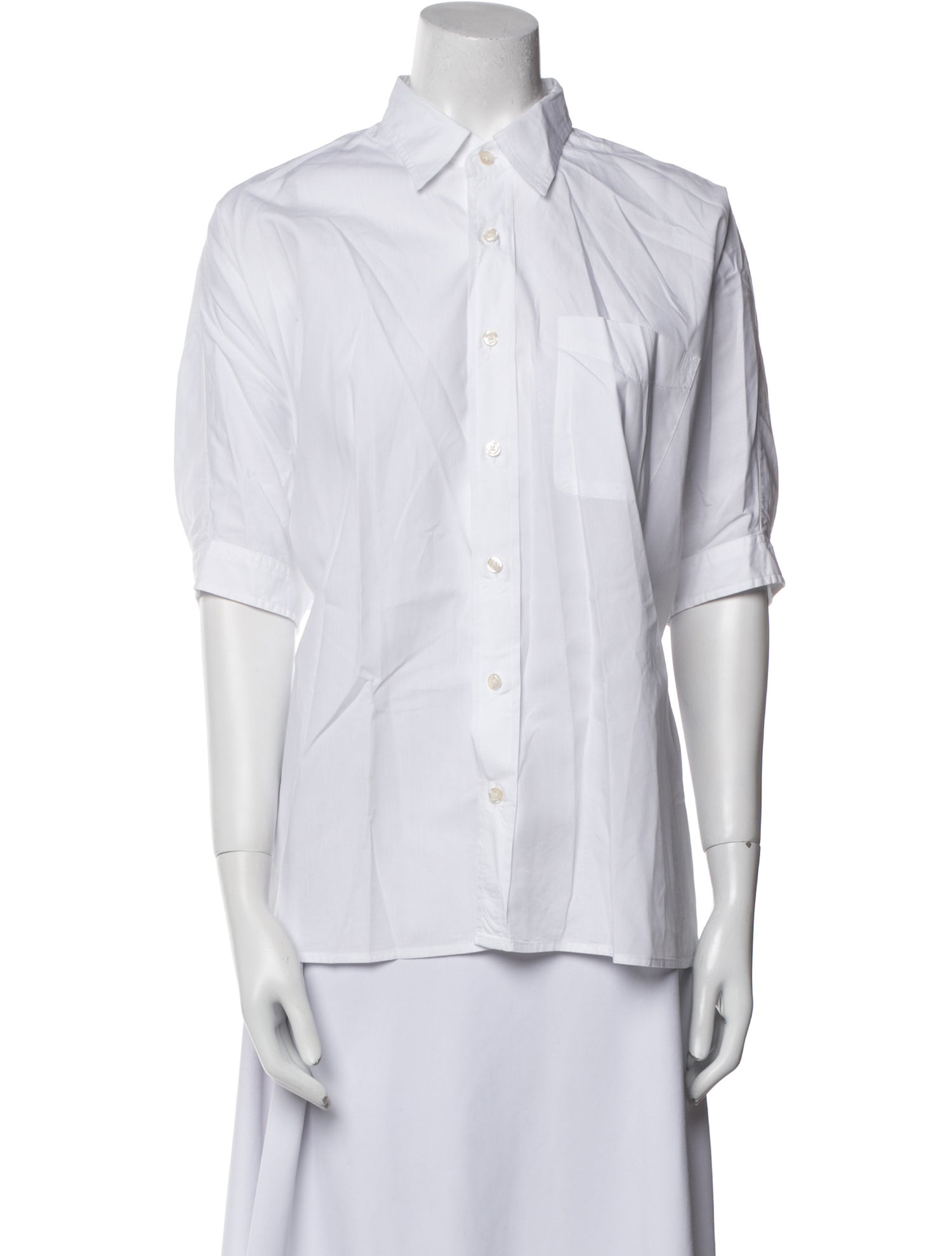 Raquel Allegra Short Sleeve Button-Up Top