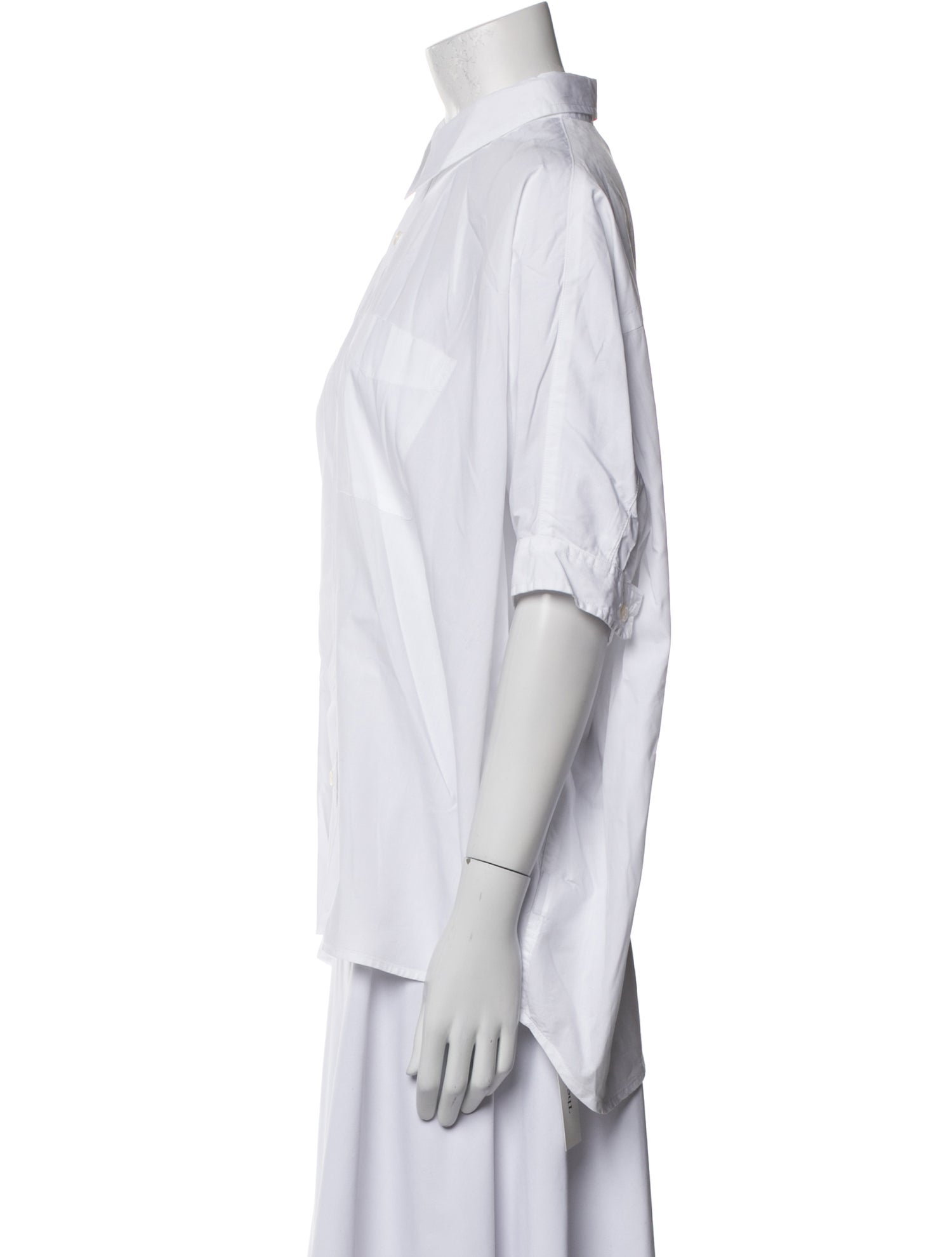 Raquel Allegra Short Sleeve Button-Up Top