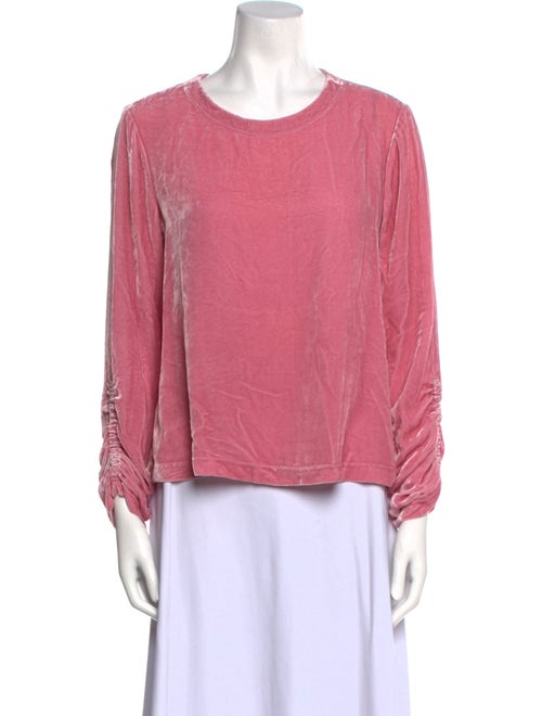 Raquel Allegra Scoop Neck Three-Quarter Sleeve Blouse