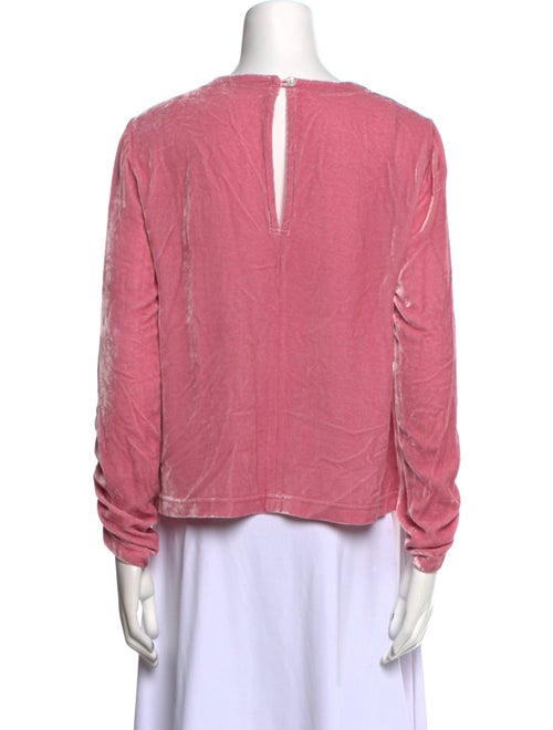 Raquel Allegra Scoop Neck Three-Quarter Sleeve Blouse