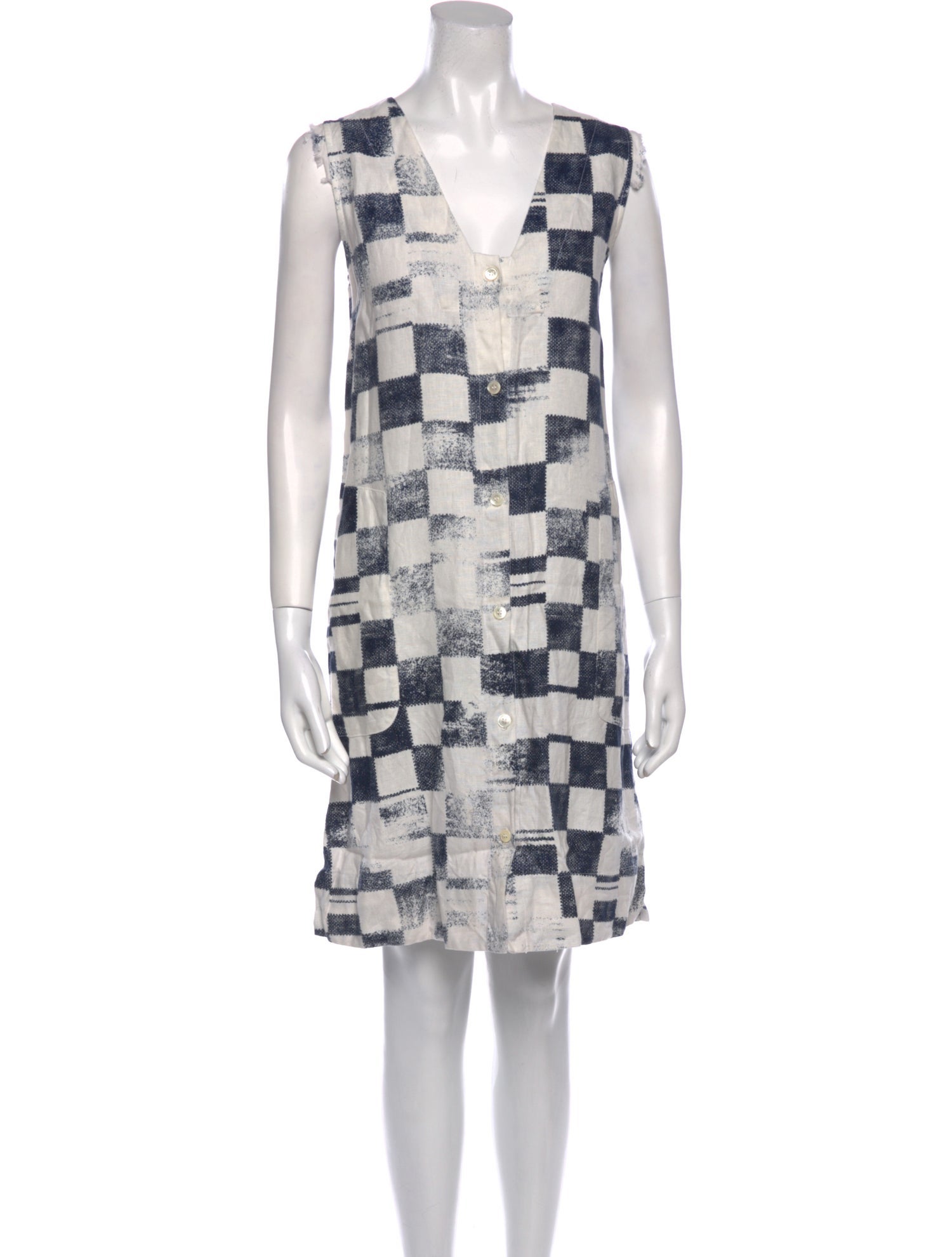 Raquel Allegra Linen Knee-Length Dress