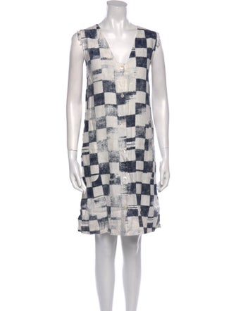 Raquel Allegra Linen Knee-Length Dress