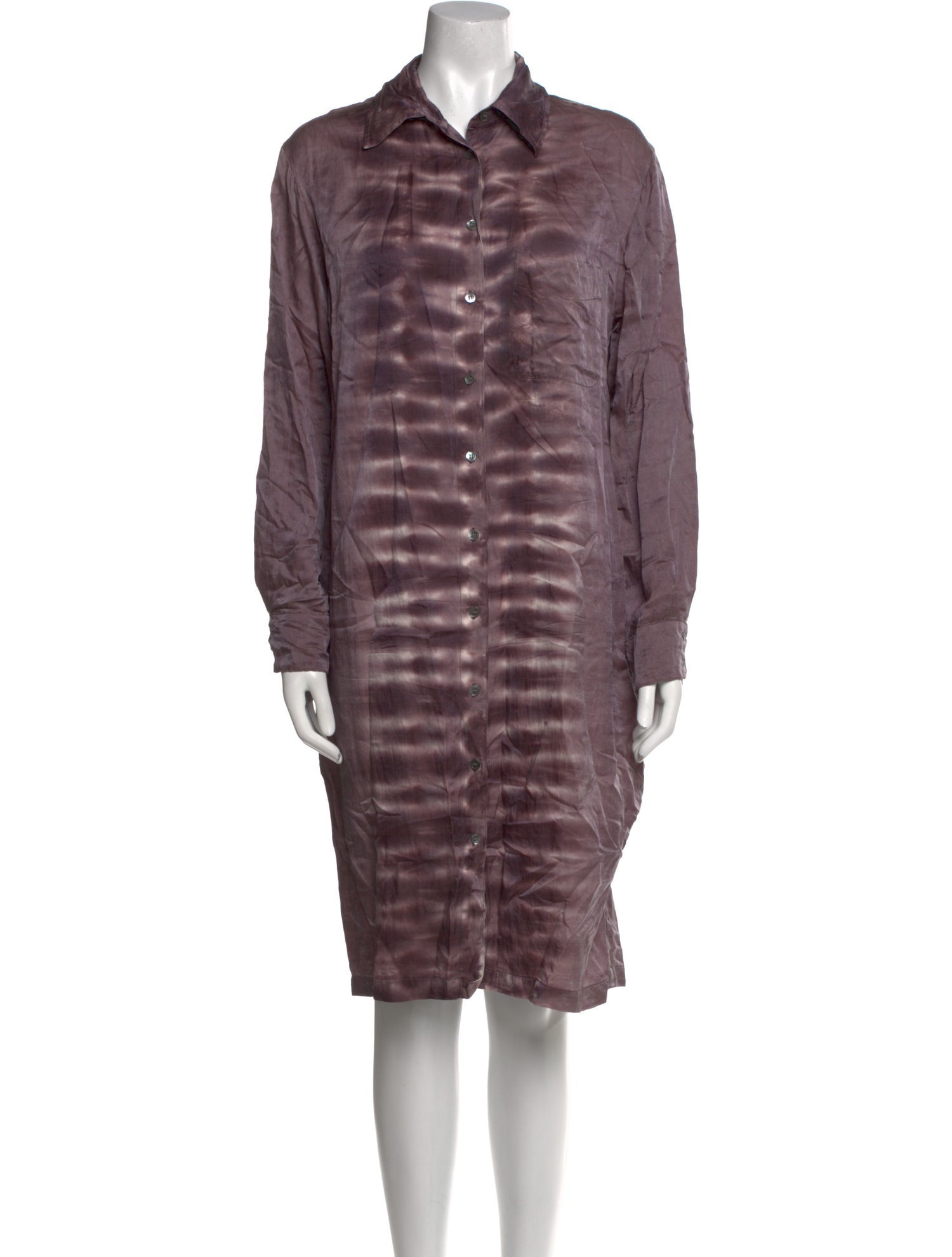 Raquel Allegra Tie-Dye Print Midi Length Dress