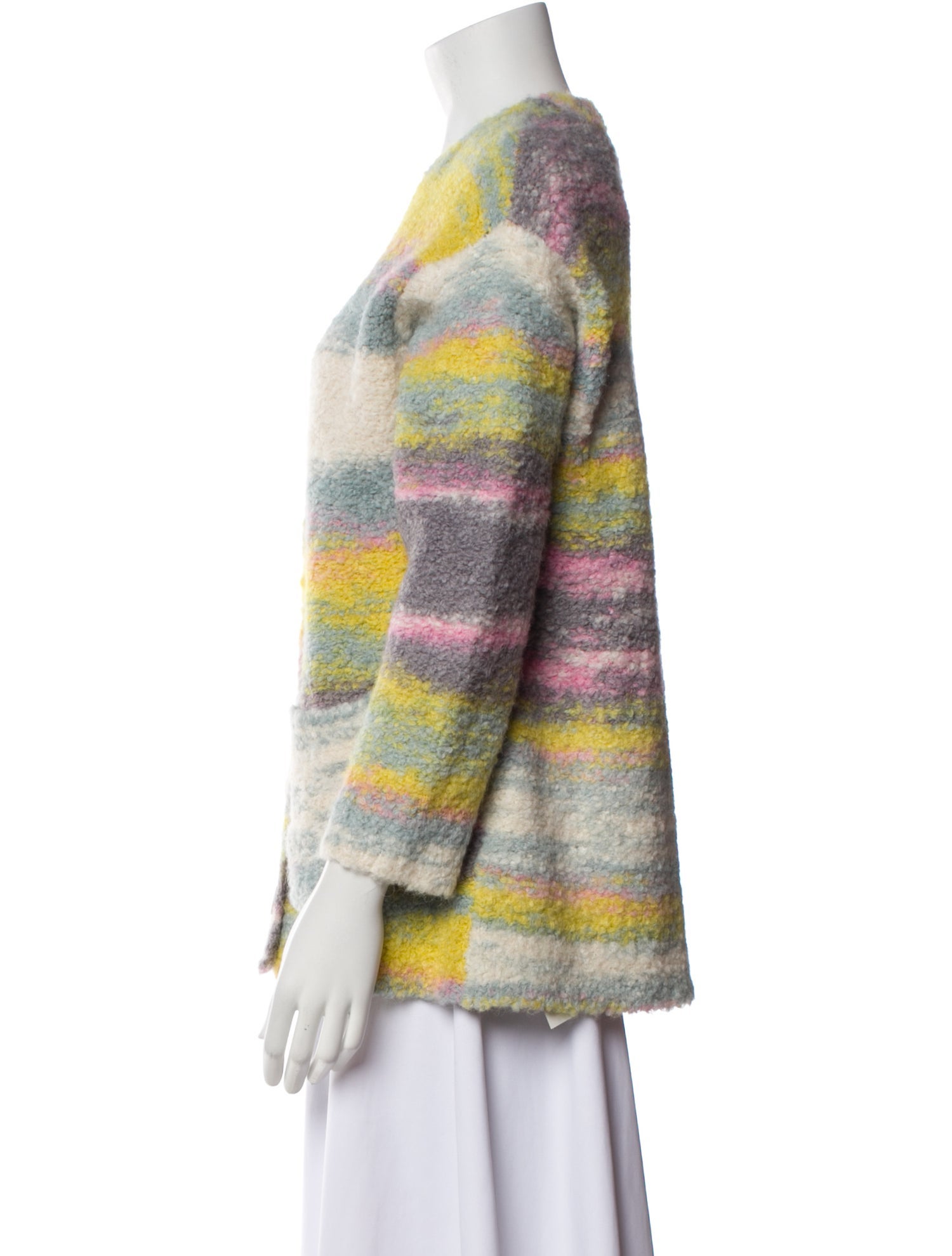 Raquel Allegra Striped V-Neck Sweater