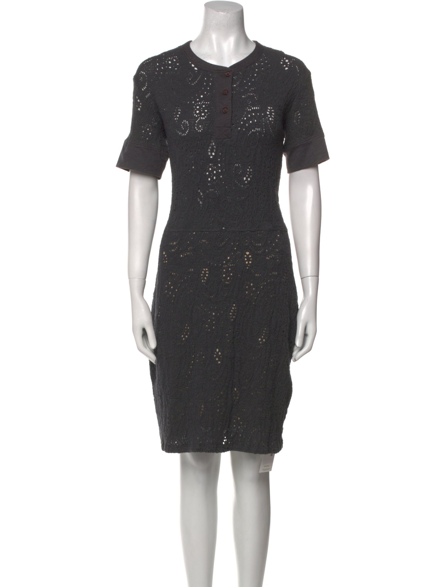 Raquel Allegra Crew Neck Knee-Length Dress
