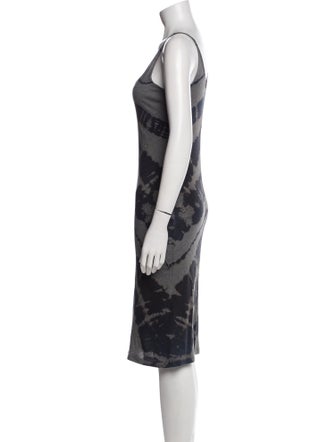 Raquel Allegra Tie-Dye Print Knee-Length Dress