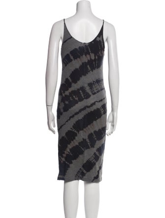Raquel Allegra Tie-Dye Print Knee-Length Dress
