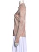 Raquel Allegra Mock Neck Long Sleeve Button-Up Top