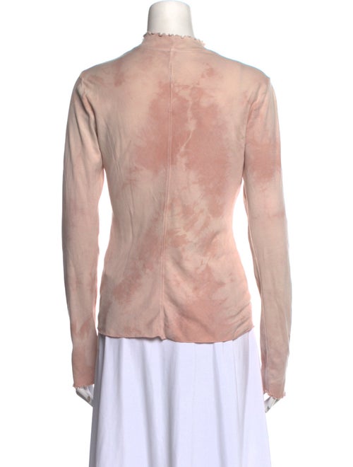 Raquel Allegra Mock Neck Long Sleeve Button-Up Top