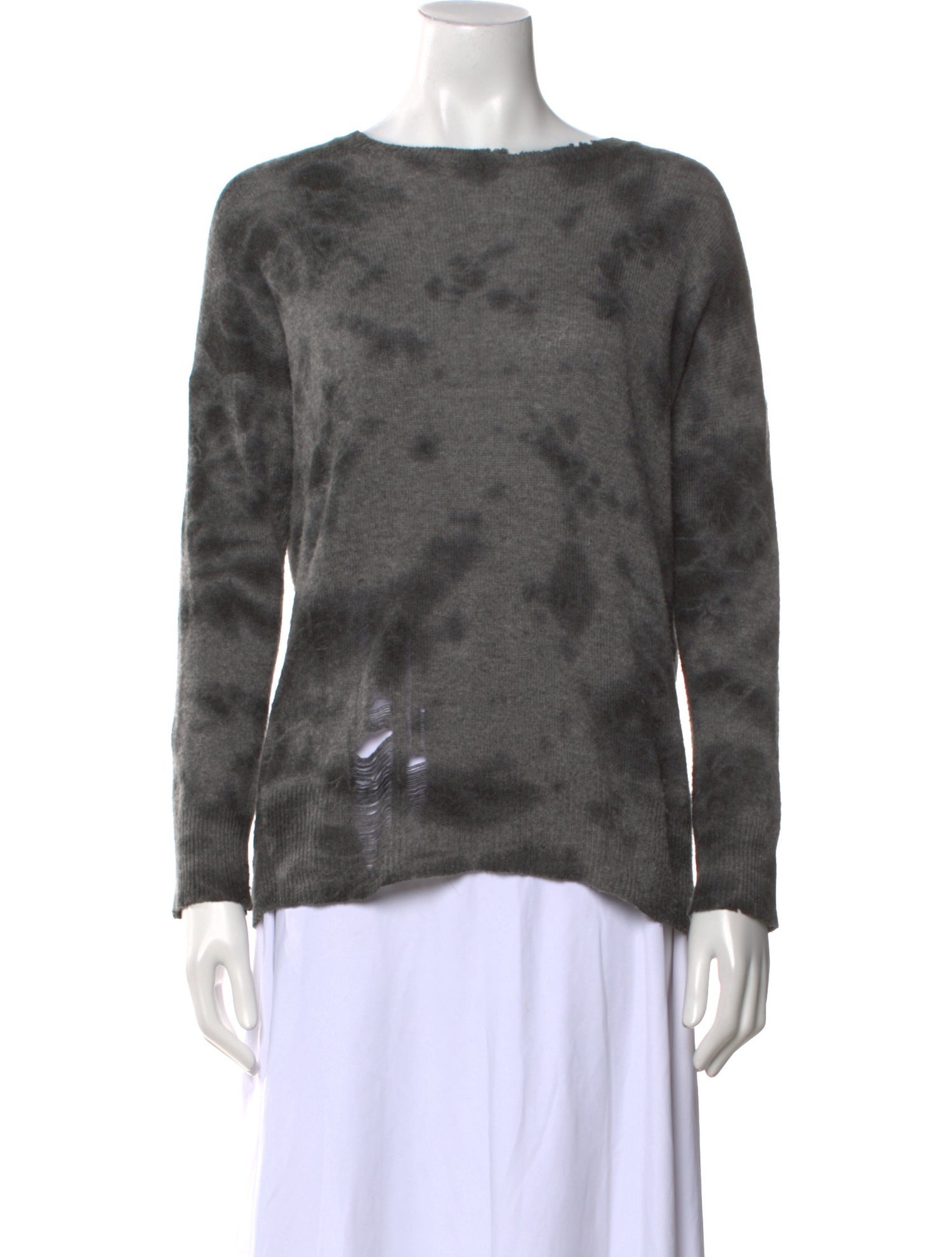 Raquel Allegra Merino Wool Tie-Dye Print Sweater