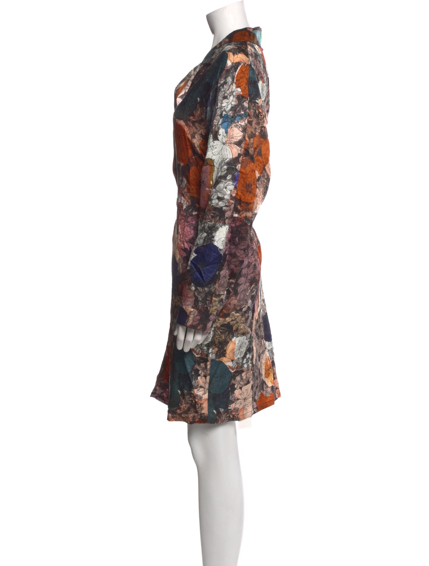 Raquel Allegra Floral Print Knee-Length Dress