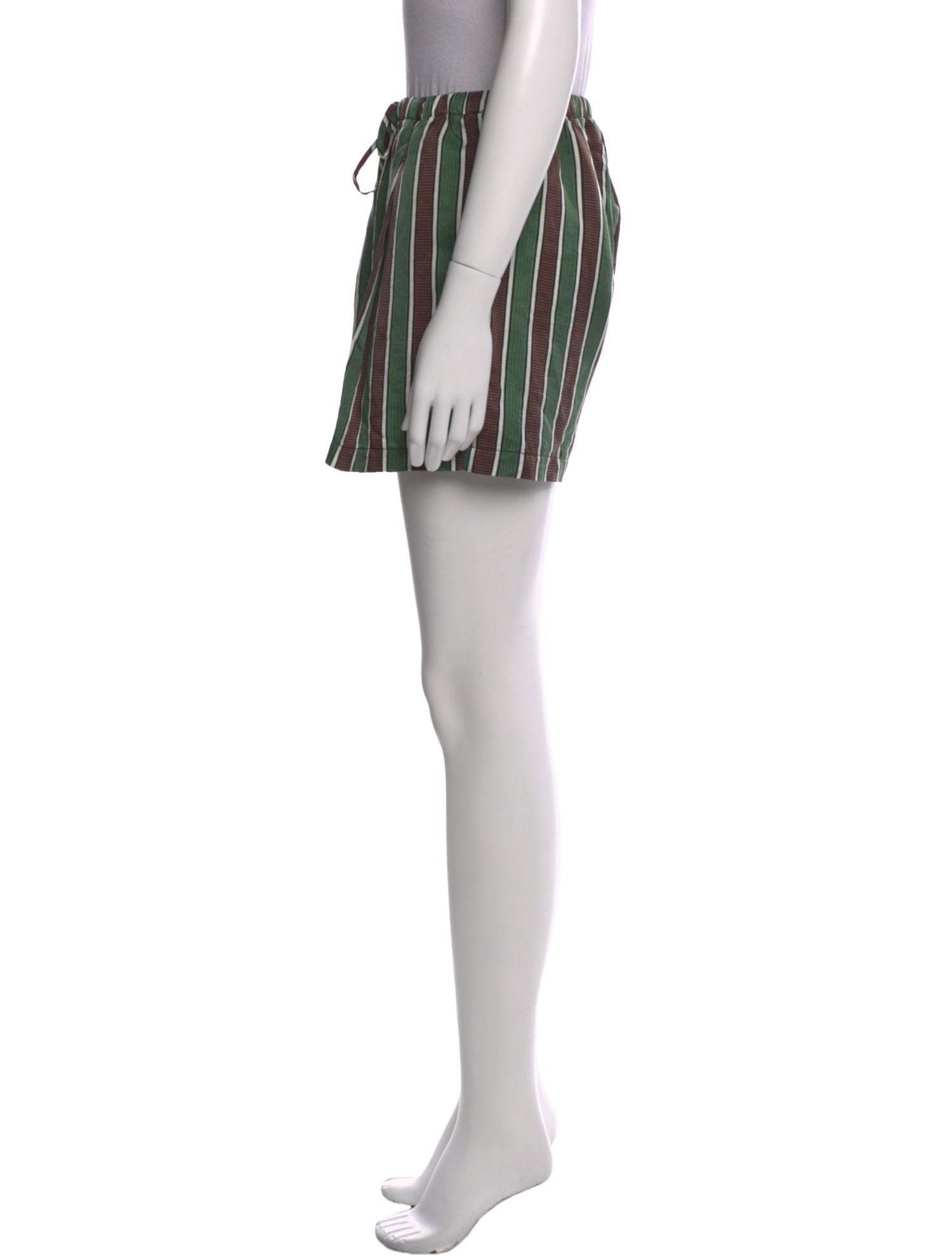 Raquel Allegra Striped Mini Shorts