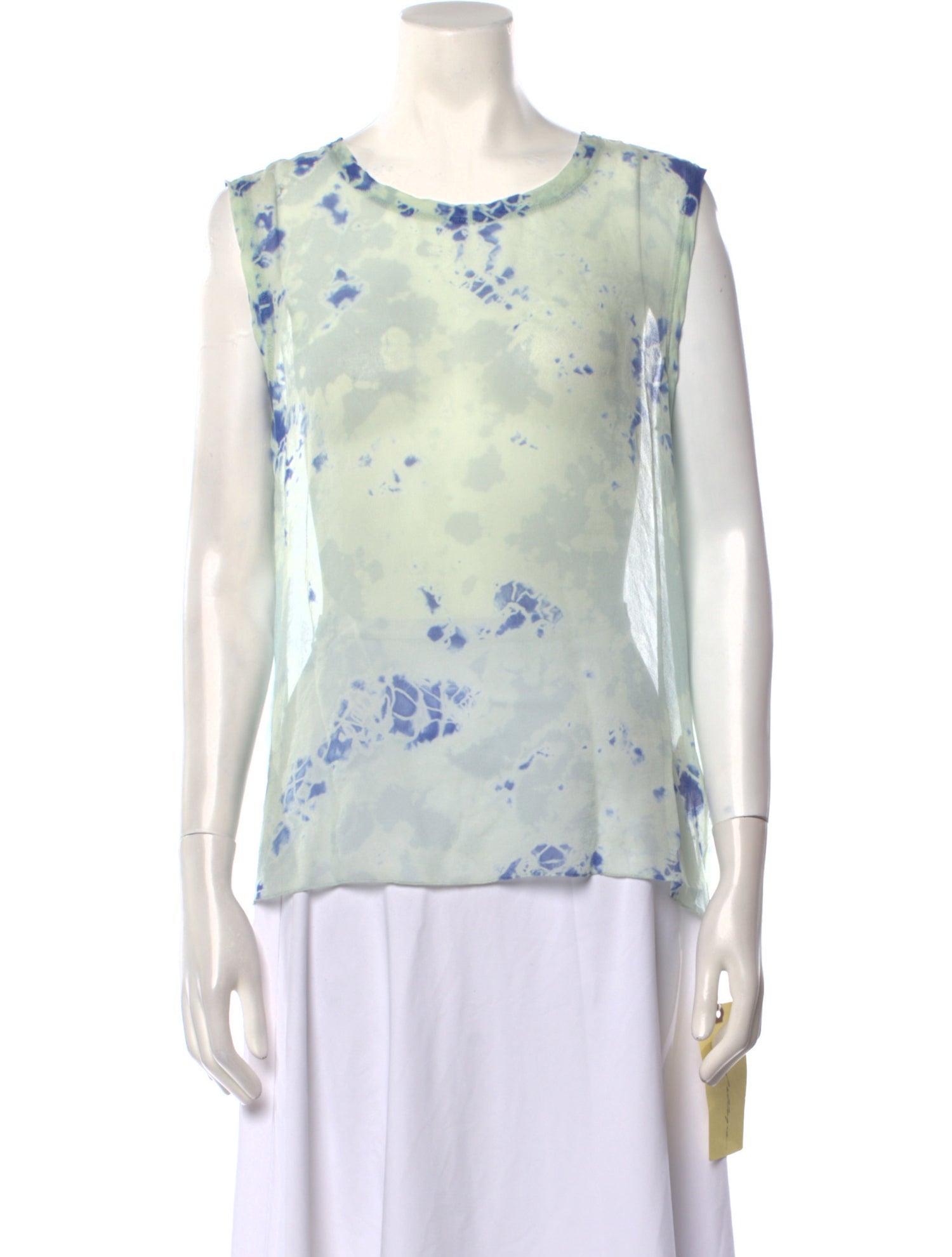 Raquel Allegra Silk Tie-Dye Print Top