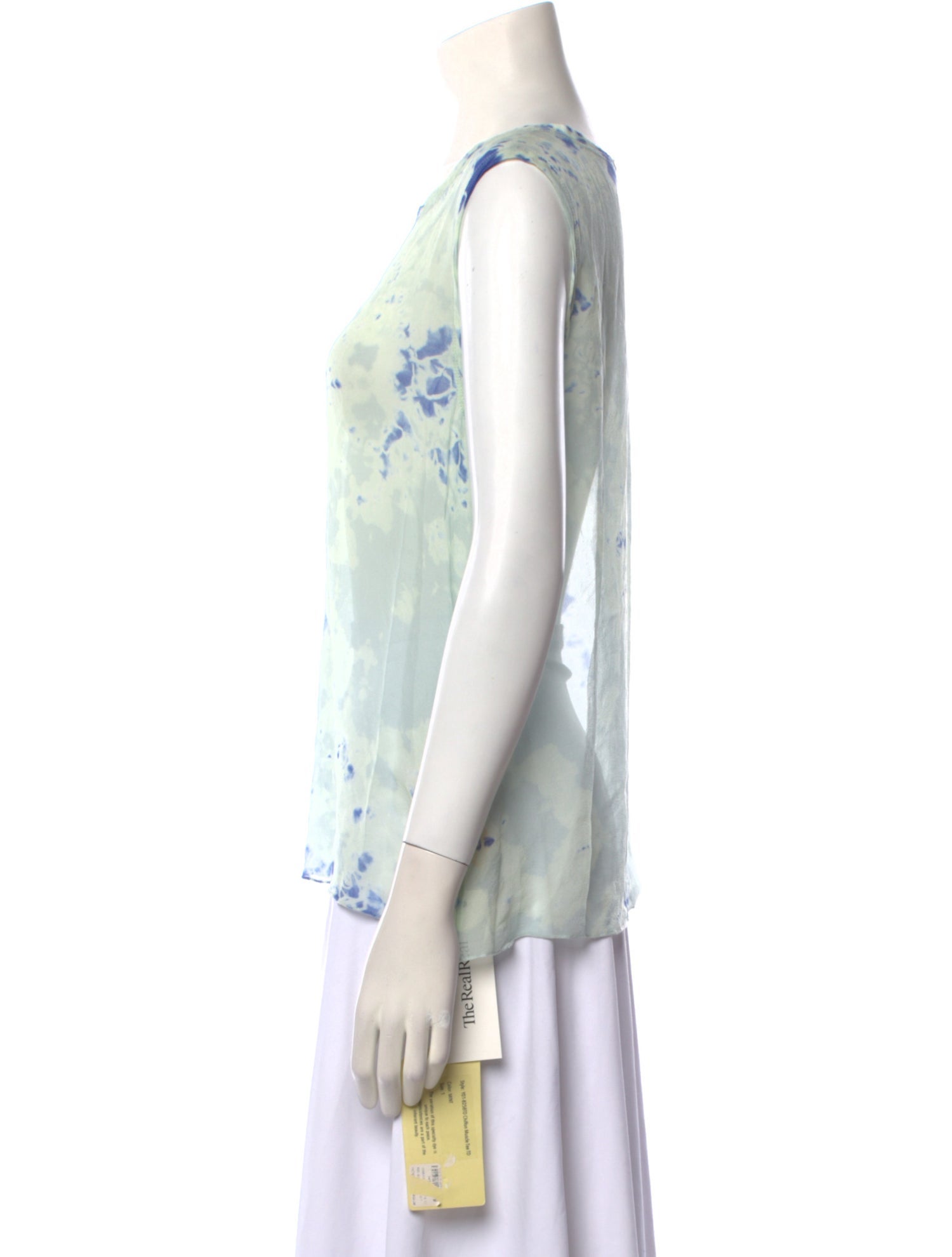 Raquel Allegra Silk Tie-Dye Print Top