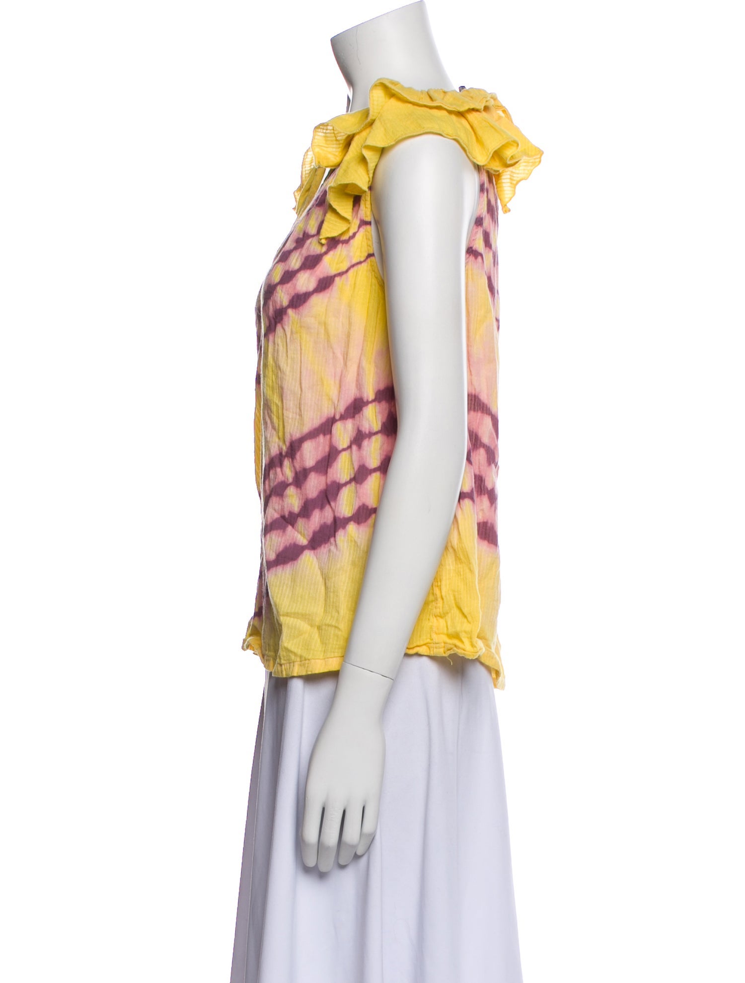 Raquel Allegra Printed Cowl Neck Blouse