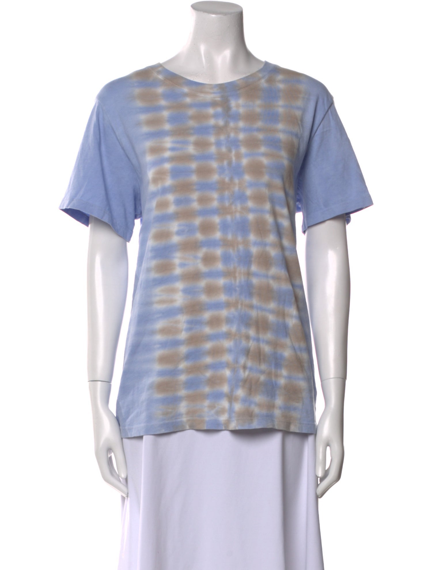 Raquel Allegra Tie-Dye Print Crew Neck T-Shirt