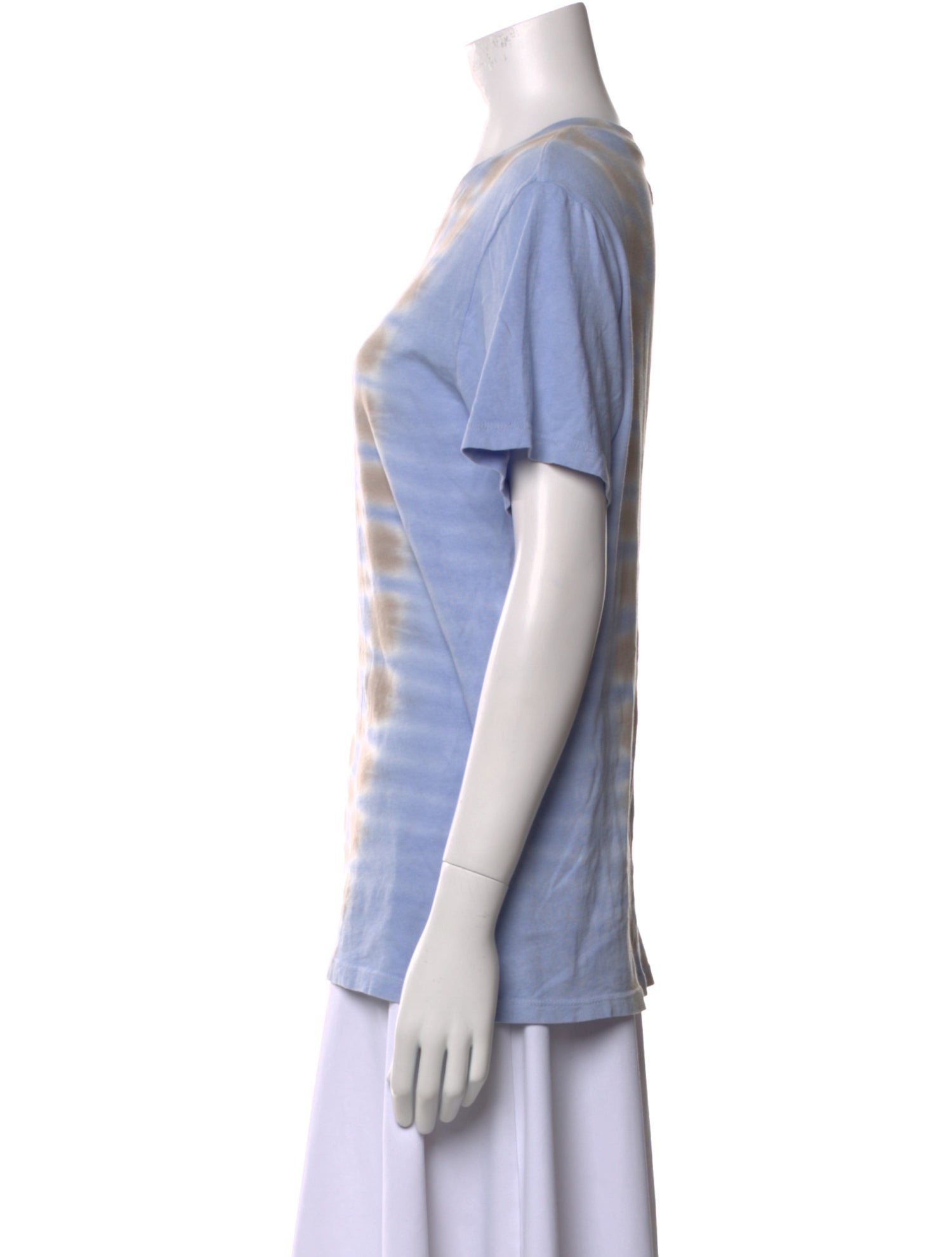 Raquel Allegra Tie-Dye Print Crew Neck T-Shirt