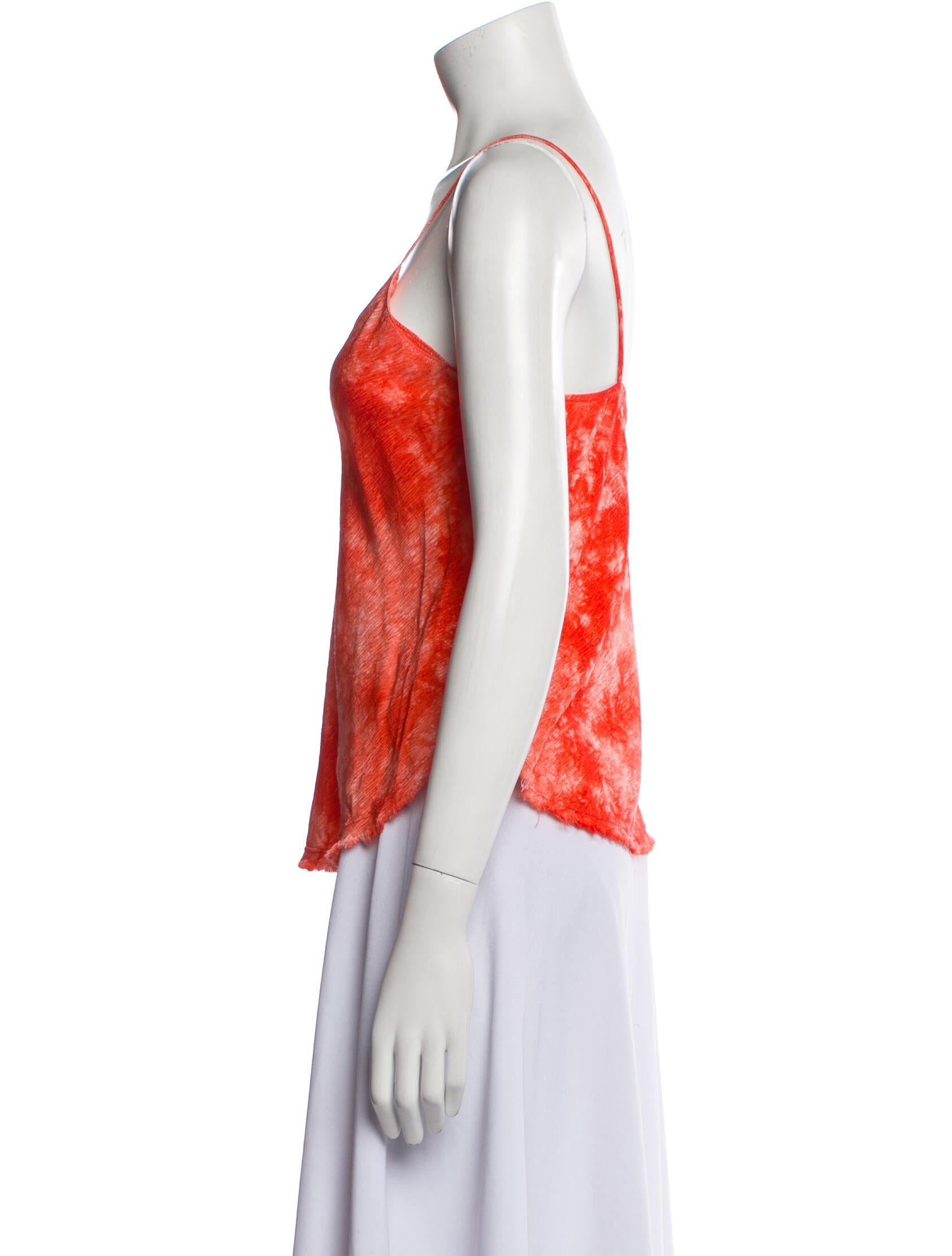 Raquel Allegra Tie-Dye Print V-Neck Top