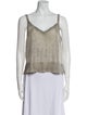 Raquel Allegra Silk V-Neck Crop Top
