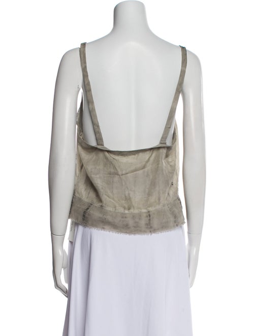 Raquel Allegra Silk V-Neck Crop Top